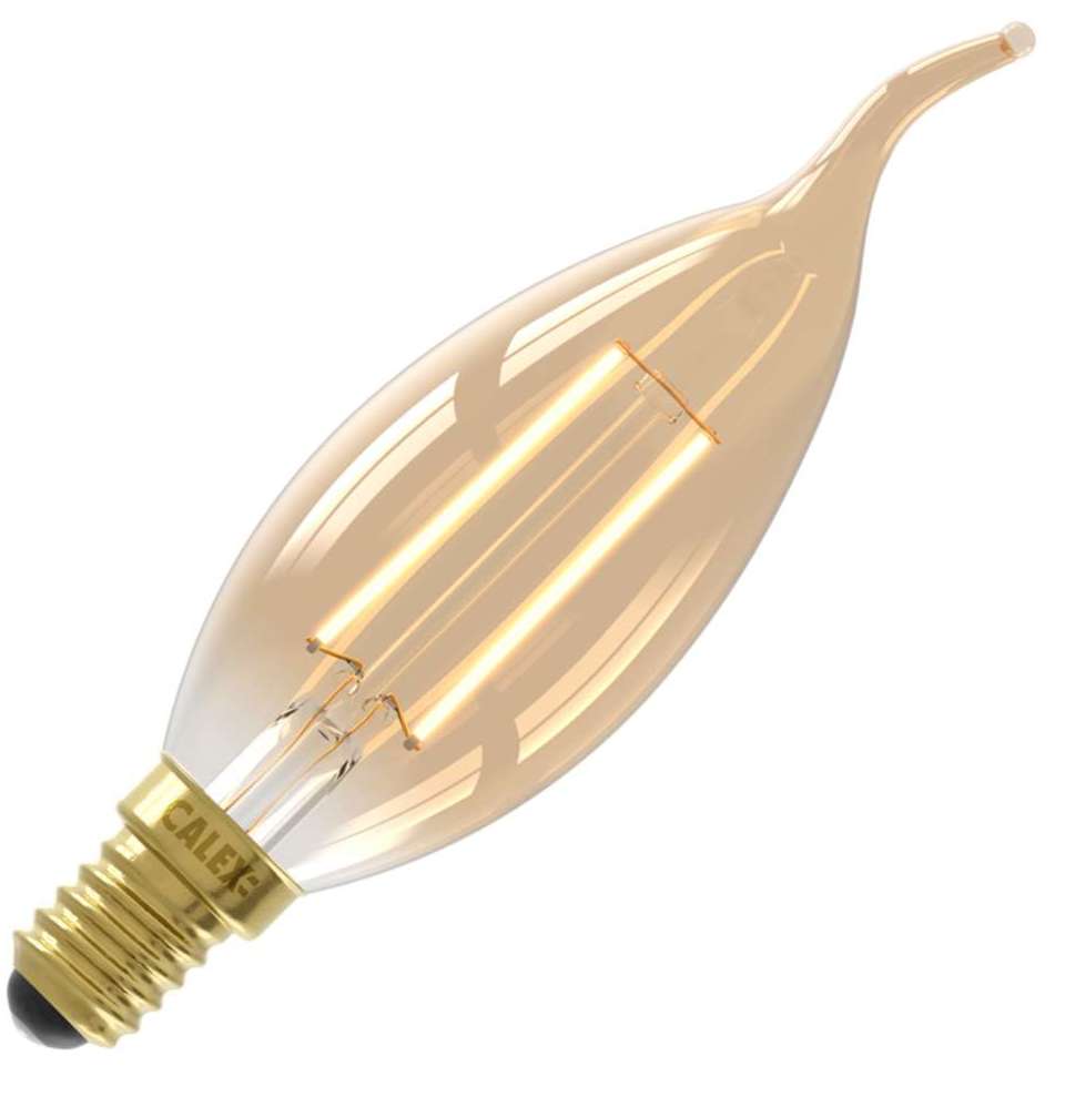 Calex | LED Kaarslamp met tip | Kleine fitting E14  | 3.5W Dimbaar