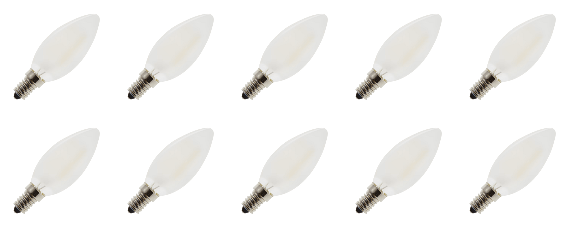 Lighto | LED filament | Kleine fitting E14 | Kaarslamp | Helder | 35mm | 2W | 10 stuks | 10 stuk