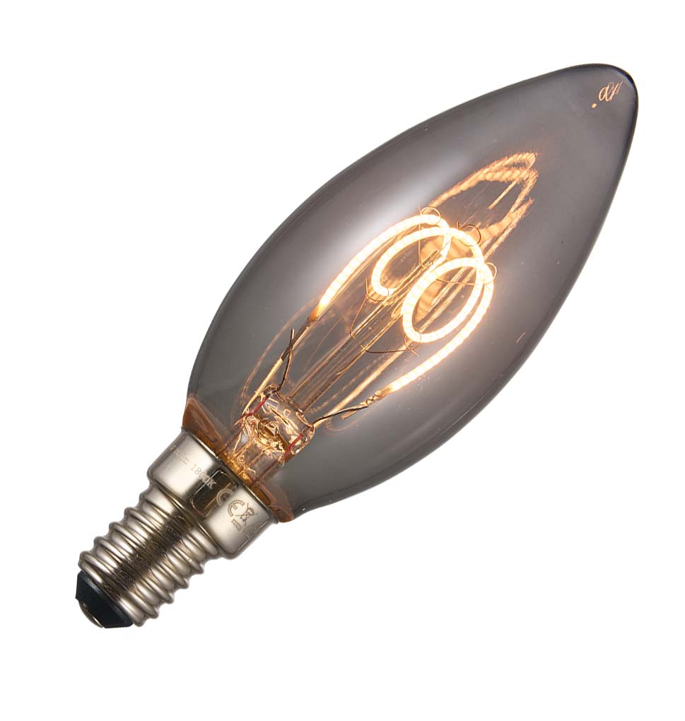 Lighto &VerticalLine; LED Filament &VerticalLine; E14 Fitting &VerticalLine; Kaarslamp &VerticalLine; Rookglas &VerticalLine; C35 &VerticalLine; 35mm &VerticalLine; 3W