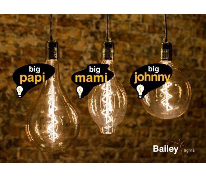 Bailey | LED Lamp Giant | Grote fitting E27 Dimbaar | 3W (vervangt 27W)