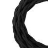 Bailey stoffen kabel gedraaid 2-aderig zwart 3m
