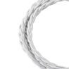 Bailey stoffen kabel gedraaid 2-aderig wit 3m