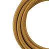Bailey stoffen kabel 2-aderig metallic goud 3m Bailey stoffen kabel 2-aderig metallic goud 3m