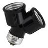Bailey verloopfitting enkel naar dubbel E27 zwart Bailey verloopfitting enkel naar dubbel E27 zwart