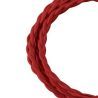 Bailey stoffen kabel gedraaid 2-aderig rood 3m Bailey stoffen kabel gedraaid 2-aderig rood 3m