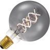Lighto | LED filament | Grote fitting E27 | Globelamp | Zwart | 95mm | 5W