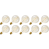 Lighto | LED filament | Grote fitting E27 | Globelamp | Goud | 95mm | 5W | 10 stuks Lighto | LED filament | Grote fitting E27 | Globelamp | Goud | 95mm | 5W | 10 stuks