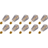 Lighto | LED filament | Grote fitting E27 | Edison lamp | Zwart | 64mm | 4W | 10 stuks