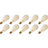 Lighto | LED filament | Grote fitting E27 | Edison lamp | Goud | 64mm | 4W | 10 stuks Lighto | LED filament | Grote fitting E27 | Edison lamp | Goud | 64mm | 4W | 10 stuks