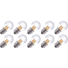 Lighto | LED filament | Grote fitting E27 | Kogellamp | Helder | 45mm | 4W | 10 stuks Lighto | LED filament | Grote fitting E27 | Kogellamp | Helder | 45mm | 4W | 10 stuks