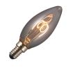 Lighto | LED Filament | E14 Fitting | Kaarslamp | Rookglas | C35 | 35mm | 3W