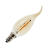 Lighto | LED filament | Kleine fitting E14 | Kaarslamp tip | Goud | 35mm | 1W