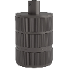 Calex | Lamphouder | E27 fitting | Aluminium | 3-rings model | Mat Parel Zwart | Ronde kabelklem | 60W