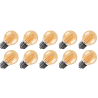 Lighto | LED filament | Grote fitting E27 | Kogellamp | Goud | 45mm | 4W | 10 stuks