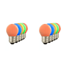 Lighto | LED lamp | Grote fitting E27 | Kogellamp | Rood/Geel/Oranje/Groen/Blauw | 45mm | 1W | 2 x 5 pack