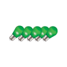 Lighto | LED lamp | Grote fitting E27 | Groen | Kogellamp | 45mm | 1.5W | Dimbaar | 5-pack | Geschikt voor prikkabel