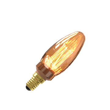 Calex | LED filament | Kleine fitting E14 | C35 Kaars | Goud | 2.3W