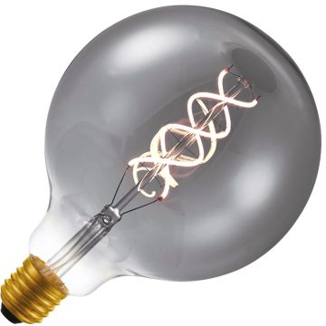 Lighto | LED filament | Grote fitting E27 | Globelamp | Zwart | 125mm | 5W