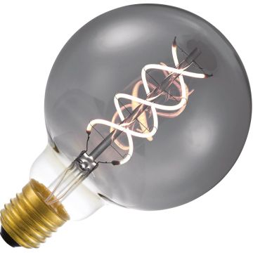 Lighto | LED filament | Grote fitting E27 | Globelamp | Zwart | 95mm | 5W