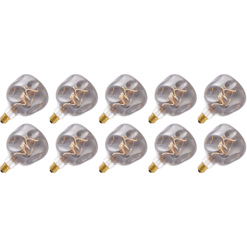 Lighto | LED filament | Grote fitting E27 | Overig | Zwart | 125mm | 4W | 10 stuks