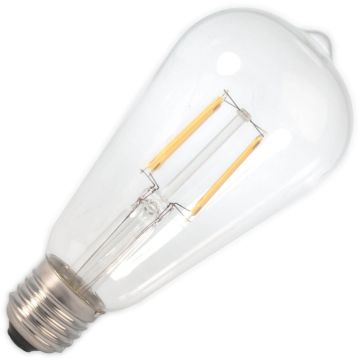 Calex | LED filament | Grote fitting E27 | Edison lamp | Helder | 64mm | 6W