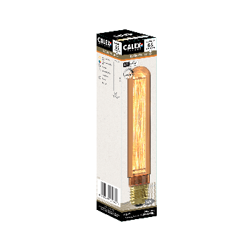 Calex | LED filament | Grote fitting E27 | T30x185 Buis | Goud | 2.3W