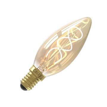 Calex | LED filament | Kleine fitting E14 | B35 | Kaars | Goud | 2.5W