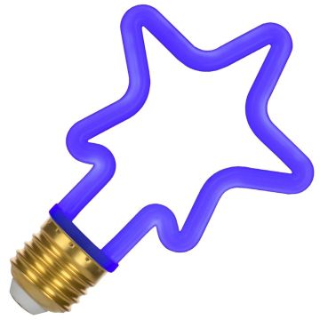 Bailey | LED lamp | Grote fitting E27 | Ster | Blauw | 82mm | 4W