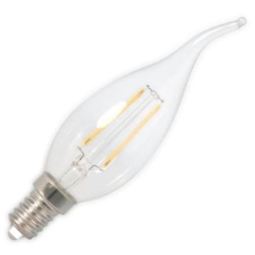 Calex | LED filament | Kleine fitting E14 | Kaarslamp tip | Helder | 35mm | 2W