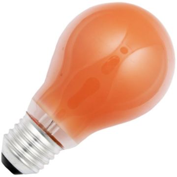 Halogeen gloeilamp | Grote fitting E27 | Standaardlamp | Oranje | 52mm | 11W