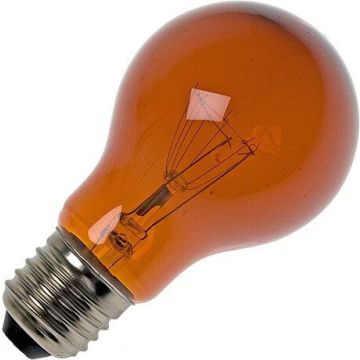 Gloeilamp | Grote fitting E27 | Standaardlamp | Amber | 60mm | 60W