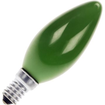 Gloeilamp | Kleine fitting E14 | Kaarslamp | Groen | 35mm | 25W
