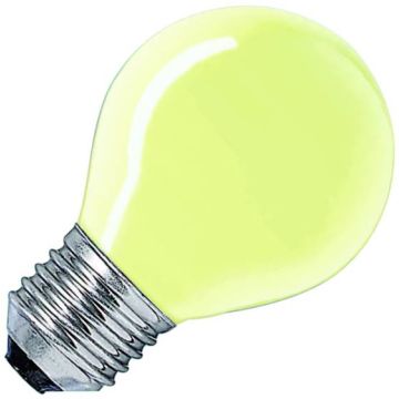 Gloeilamp | Grote fitting E27 | Kogellamp | Geel | 45mm | 15W