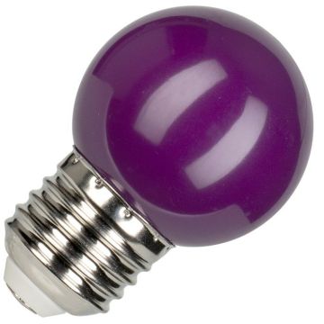 Bailey | LED lamp | Grote fitting E27 | Kogellamp | Paars | 45mm | 1W