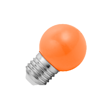 Lighto | LED lamp | Grote fitting E27 | Kogellamp | Oranje | 45mm | 1W