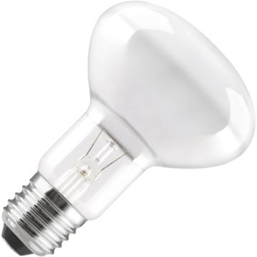 Gloeilamp | Grote fitting E27 | Reflectorlamp | Mat | 80mm | 60W