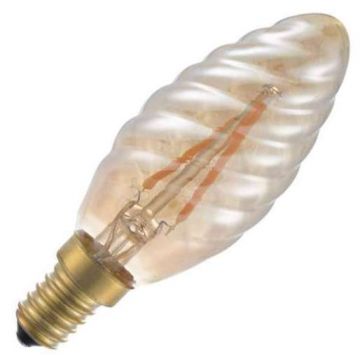 SPL | LED Kaarslamp gedraaid | Kleine fitting E14  | 2W Dimbaar