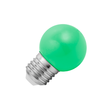 Lighto | LED lamp | Grote fitting E27 | Kogellamp | Groen | 45mm | 1W