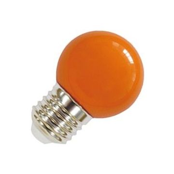 Lighto | LED Kogellamp Plastic | Grote fitting E27 | 1W Oranje