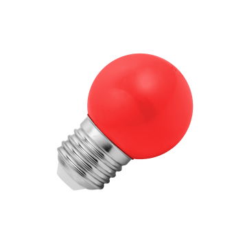 Lighto | LED lamp | Grote fitting E27 | Kogellamp | Rood | 45mm | 1W