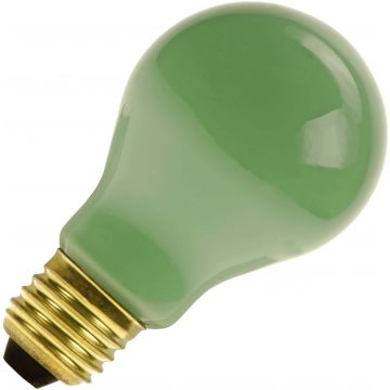 Gloeilamp | Grote fitting E27 | Standaardlamp | Groen | 60mm | 25W