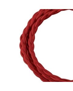 Bailey stoffen kabel gedraaid 2-aderig rood 3m