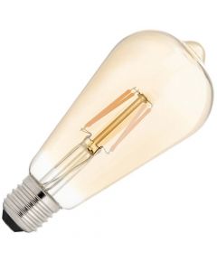 Bailey | LED Edison Sensorlamp Dag/Nacht | Grote fitting E27 | 4W (vervangt 40W) Goud