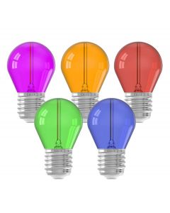 Calex | 5x LED Kogellamp | Grote fitting E27  | 1W