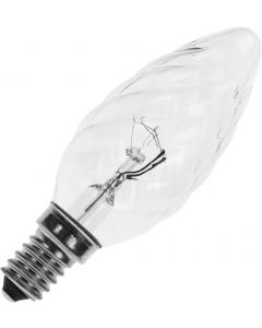 Gloeilamp Kaarslamp gedraaid | Kleine fitting E14 | 11W 
