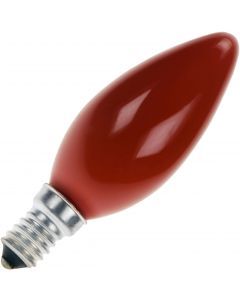Gloeilamp Kaarslamp | Kleine fitting E14 | 25W Rood