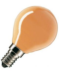 Gloeilamp Kogellamp | Kleine fitting E14 | 25W Oranje