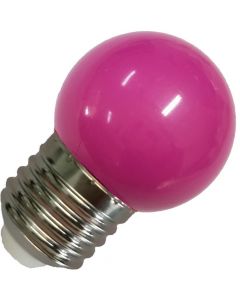 Lighto | LED Kogellamp Plastic | Grote fitting E27 | 1W Paars