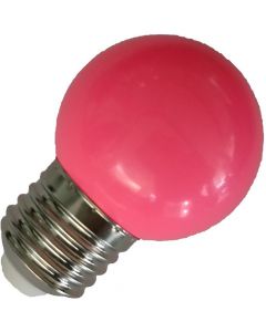 Lighto | LED Kogellamp Plastic | Grote fitting E27 | 1W Roze