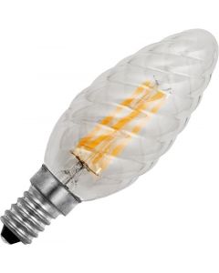 SPL | LED Kaarslamp gedraaid | Kleine fitting E14 Dimbaar | 4W (vervangt 25W)